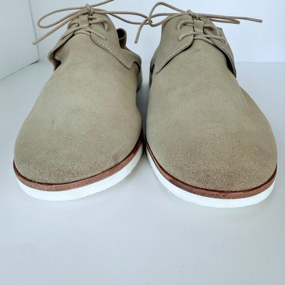 NWOB Nisolo Men\'s Travel Derby Lace-Up Shoes in Stone Beige Suede Size 10.5 main image 3